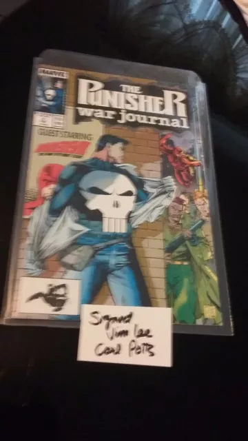 THE PUNISHER WAR JOURNAL #2 signed DUAL  autograph JIM LEE / CARL POTTS