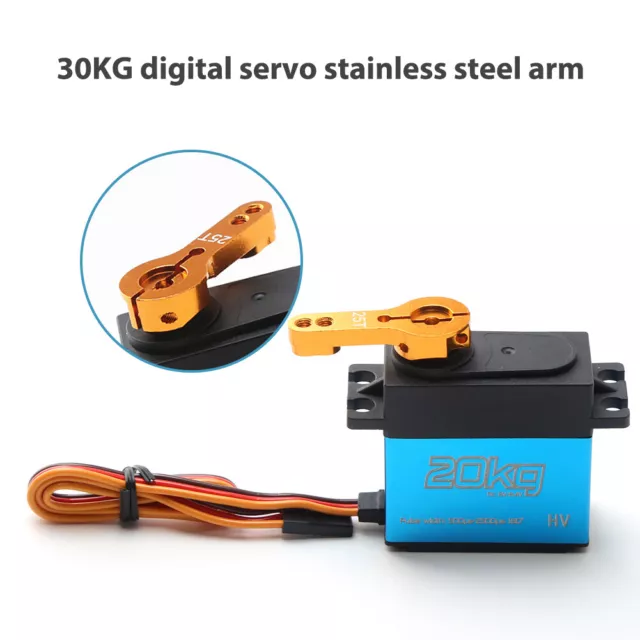 20kg Digital Servo 1/8 1/10 1/12 Scale RC Car Manipulator Metal Gear 25t Arms 2