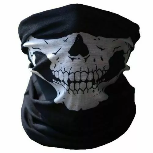 Crâne balaclava ou écharpe hotte ski d'hiver moto masque facial vélo BMX UK