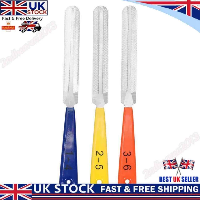 3pcs/set Guitar Nut Files Fret Crowning Slot Filing Luthier Repair Tool Kit UK