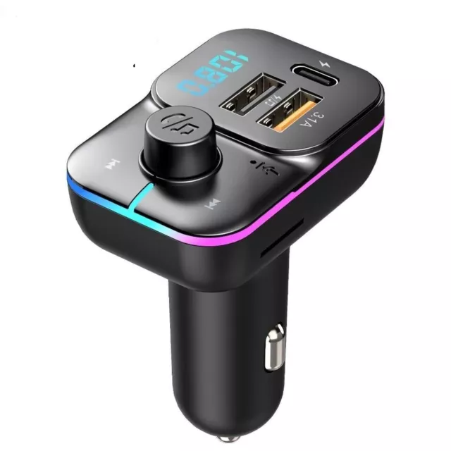 Chargeur voiture FM Transmitter Bluetooth MP3 Adapter PD 25W Fast Charging