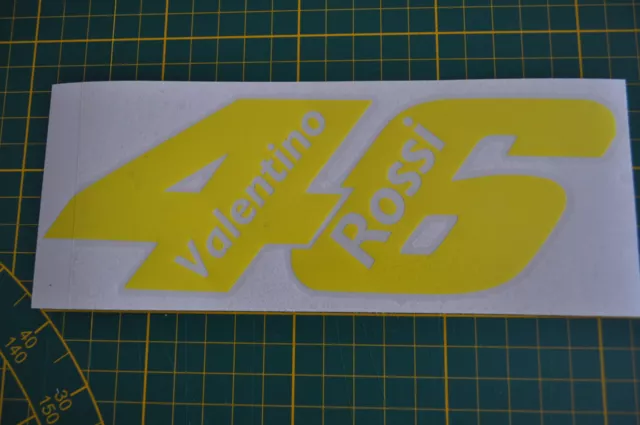 STICKERS FLUO  N 46  VALENTINO ROSSI Moto GP ,vr46 autocollant moto FLUO