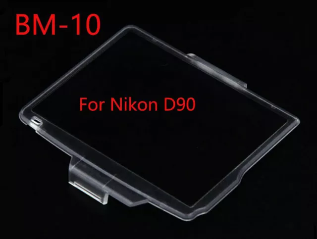BM-10 Hard Clear Plastic Rear LCD Monitor Screen Cover For Nikon D90 - UK STOCK