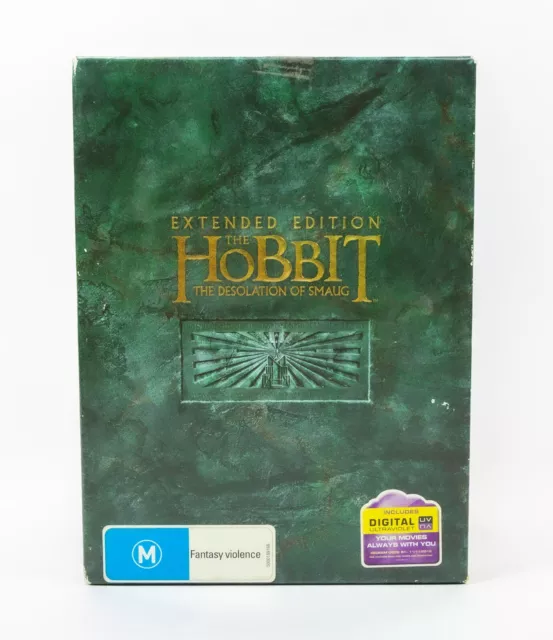 The Hobbit Desolation Of Smaug Extended Edition DVD Film Box Set Mint Discs VGC