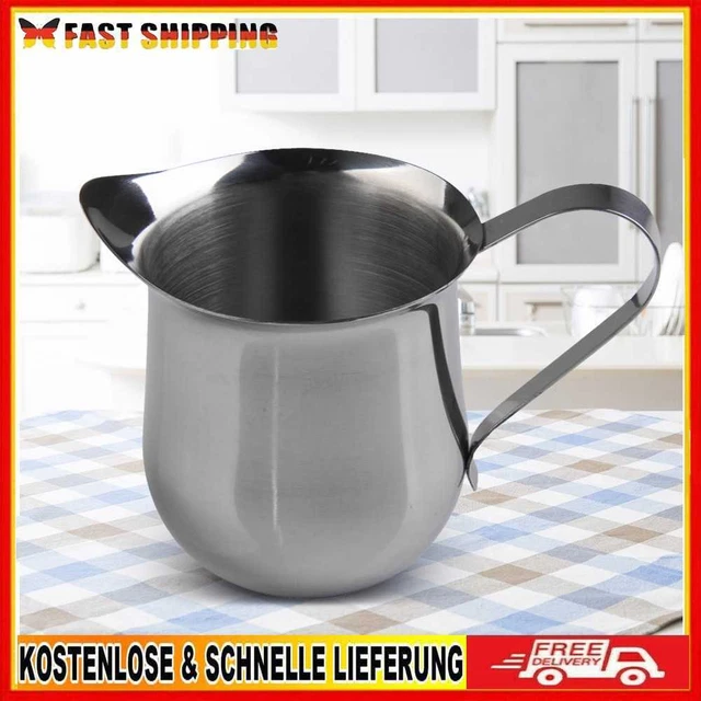 3OZ/5 Unzen / 8OZ Edelstahl Kaffee Sahne Milch Cup Taille Form Kaffeekanne franz