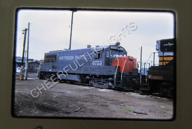 Original '69 Kodachrome Slide SP Southern Pacific 6753 U25B Bayshore Yards 34B30