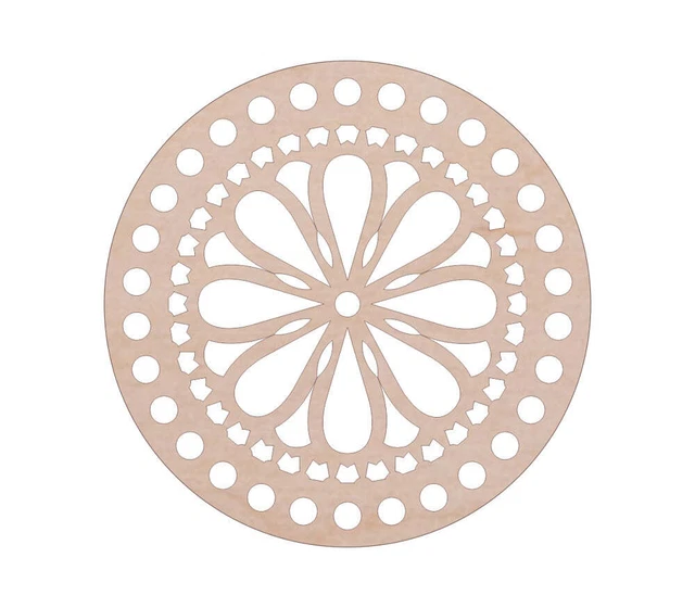 Tapa de madera para cesta de ganchillo "Flor", diferentes tamaños | Necesidades artesanales Artes