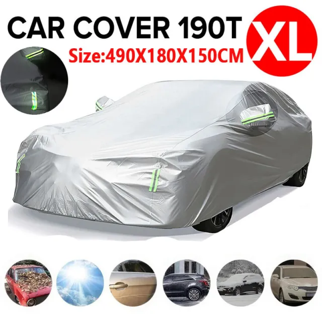 Heavy Duty Waterproof Full Car Cover All Weather Protection Outdoor UV Dustproof