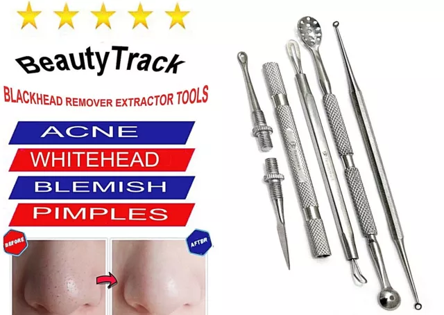 Professional Blackheads Whiteheads Remover Extractor Acne Come-done Facial Tools