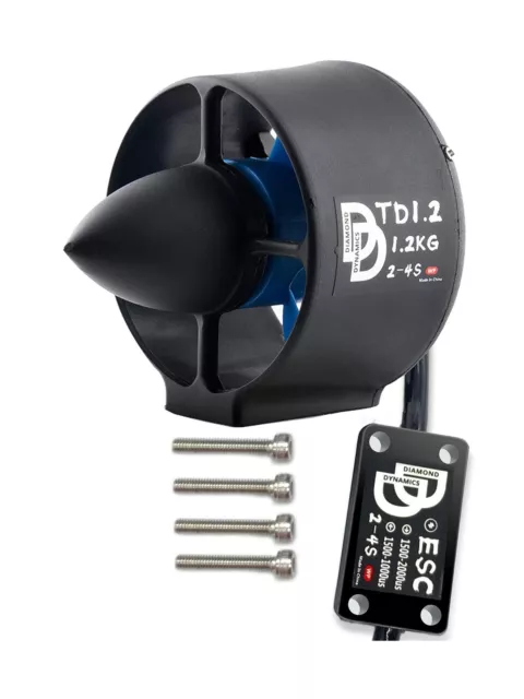 DIAMONDDYNAMICS Underwater Thruster 1.2kg Thrust 12V Brushless Motor with bi-...