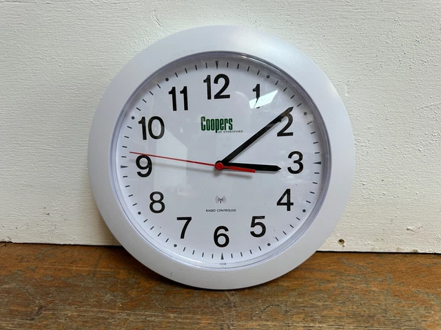Reloj de pared de cocina redondo vintage blanco Coopers
