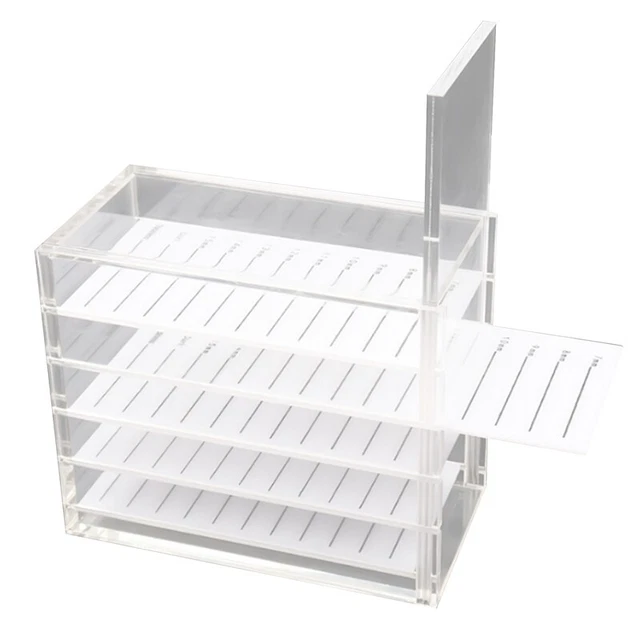 1 Piece 5-Layer Acrylic Grafted Eyelash Storage Box Flower Single Eyelashes B7I6