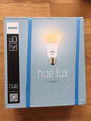 New / Neuf / Philips Hue Lux LED Lampe e27 starter avec / with / mit Bridge 1.0
