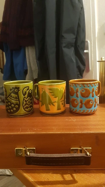 2 Mugs Les Amoureux De Peynet - Porcelaine Stanislas Nancy - Thème Musique - Vintage