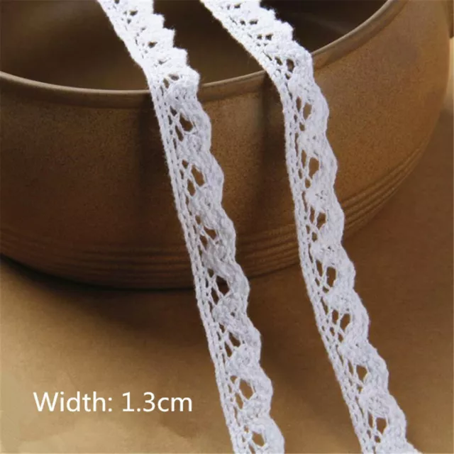 10 Yards Vintage Cotton Crochet Lace Edge Trim Ribbon Appliques Sewing DIY Craft 3