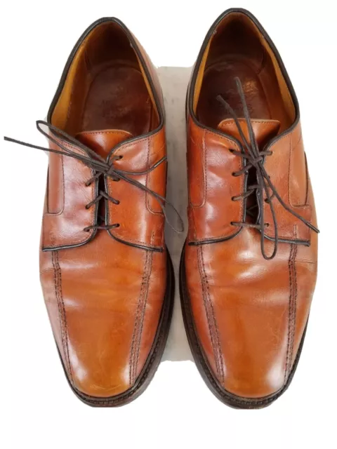 Allen Edmonds Plain Toe Brown Leather Oxford Dress Shoes 11 D