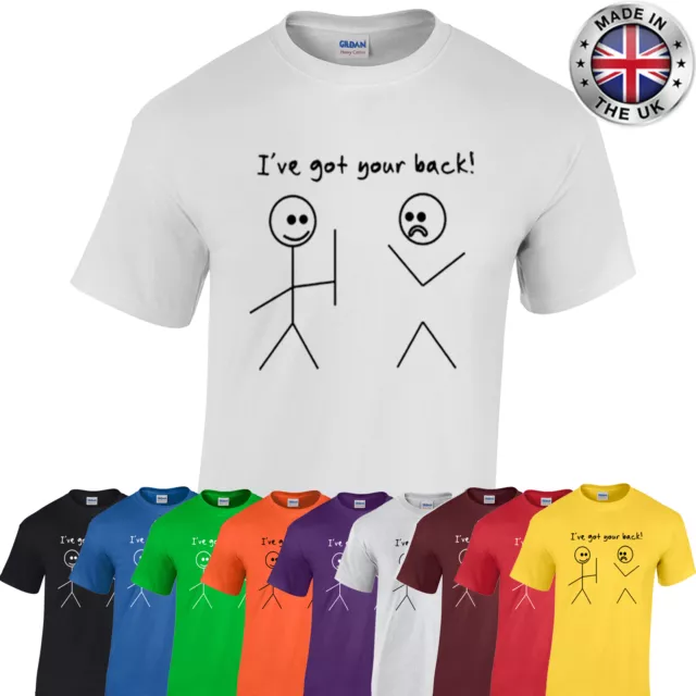I'Ve Got Your Back T-Shirt Stickman Divertente, da Uomo Geek Secchione Computer