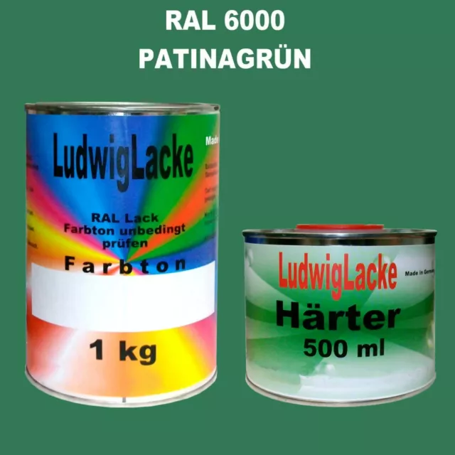 Ral 6000 Patine Verte 1,5 KG Kit Mat Peinture & Durcisseur Peinture Acrylique