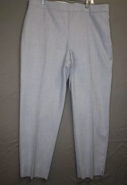 Talbots Womens Light Blue Poly Blend Flat Front Side Zip Dress Pants Size 16