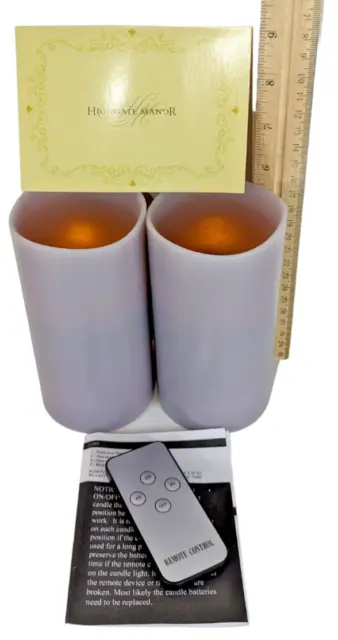 Highgate Manor Flameless 2-piece 6" Candle Set with Remote - Lavender