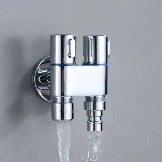 Double vanne d'angle de sortie G12 pour pomme de douche toilette évier bassin m
