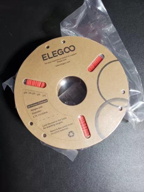 ELEGOO PLA 3D Printer Material 1KG Filament Dimensional Accuracy +/- 0.02MM