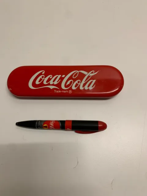 Coca cola penna sfera originale vintage con astuccio