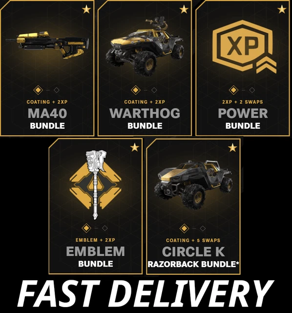 HALO INFINITE ROCKSTAR ENERGY Weapon Razorback Warthog Emblem 2XP -Fast