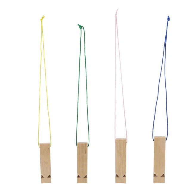 4 Pcs Pfeifenspielzeug Aus Holz Holz Pfeife Weiß Spielzeug Für Babys Musik