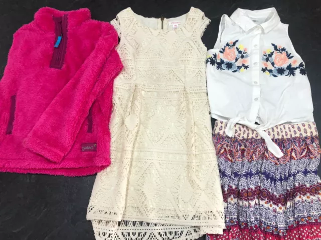 Piccolo pacchetto di vestiti per ragazze età 7-8 anni pile gelert, grazioso abito pile +