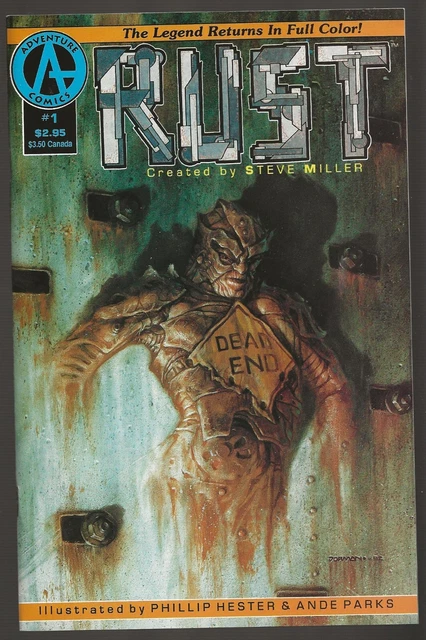 Rust Comic Book #1 and 2 Adventure Comics 1992, 1st Cameo of Spawn in Ad