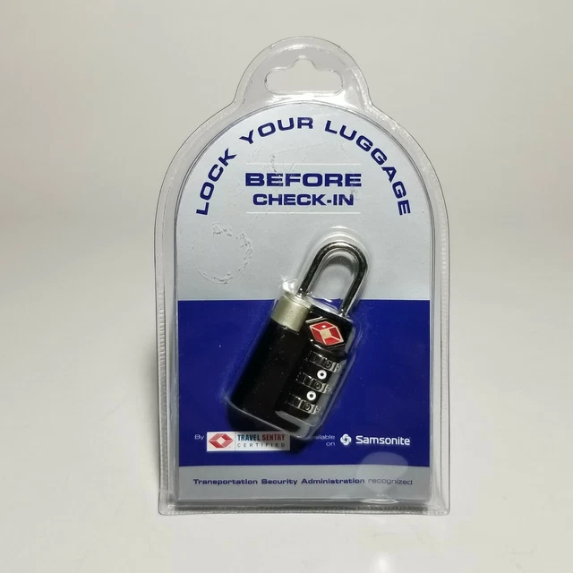 Samsonite "Lock Your Luggage Before Check-In" Lock..Travel Sentry Certified