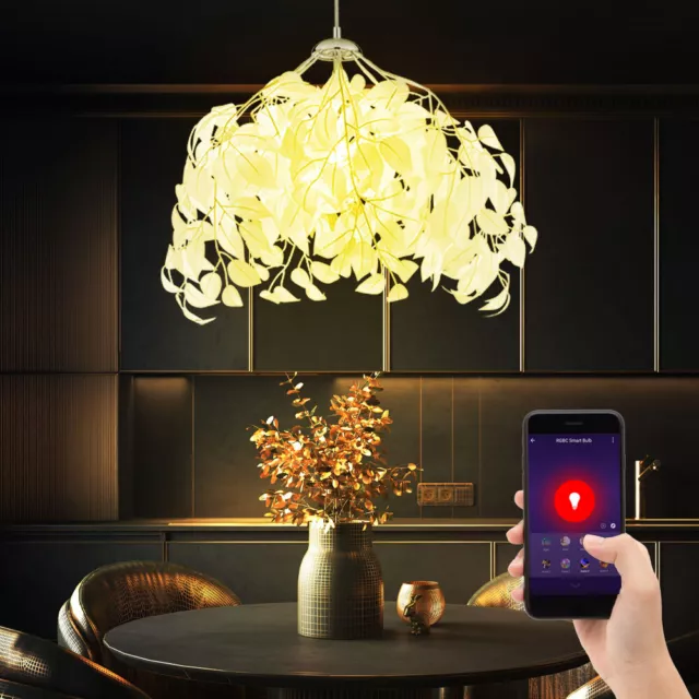 RGB LED Smart Casa Péndulo Cubrir Lámpara Follaje Regulador Luz Alexa Google App