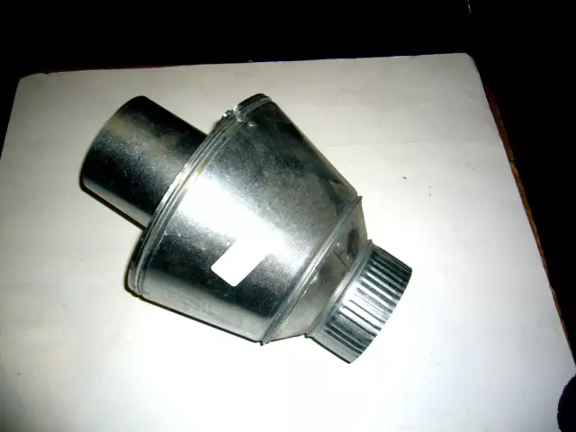 12-04 Vertical Round Draft Diverter, 4 in, Hot Dipped Galvanized, Steel, NEW