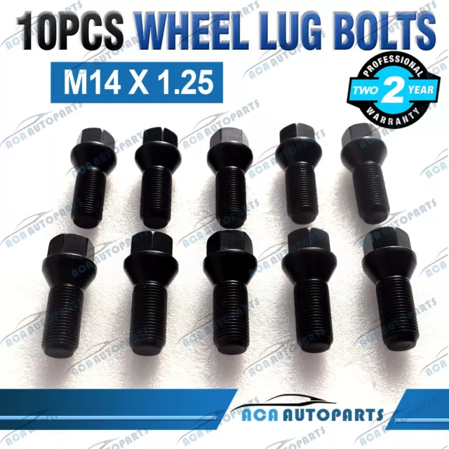 10Pcs Wheel Lug Bolts M14x1.25 for BMW 1 2 3 4 5 6 7 Series X3 X4 X5 X6 Cooper