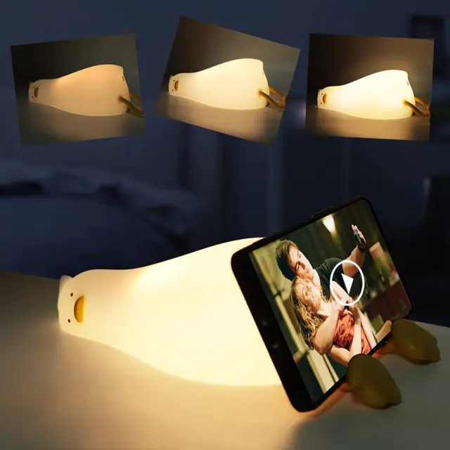 Luce Notturna a LED Piatta Con Interruttore Touch, Lampada Da Comodino Con Luce