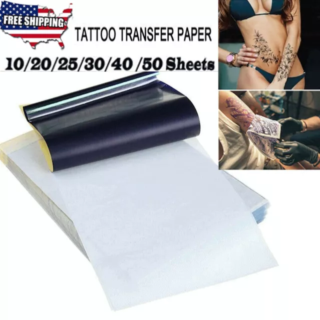 25 Sheets Tattoo Transfer Paper, Tattoo Stencils Transparent Paper A4  Carbon Paper, Tattoos Graphite Paper Transfer Foil Paper