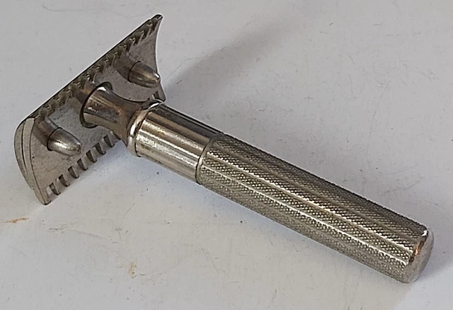 Vintage 1920-30s Gillette Double Edge Open Comb Safety Shaving Razor #3 ESTATE