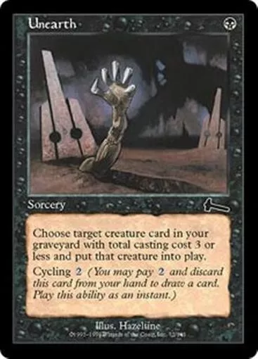 UNEARTH Urza's Legacy MTG Black Sorcery Com