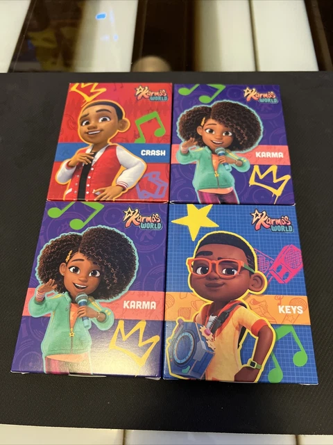 4 Confezioni MCDONALD'S HAPPY MEAL 2023 KARMA'S WORLD MCDONALDS