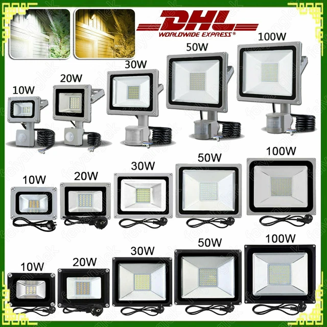LED Fluter Flutlicht 20W 50W 100W 300W 500W 1000W Außen Strahler Scheinwerfer