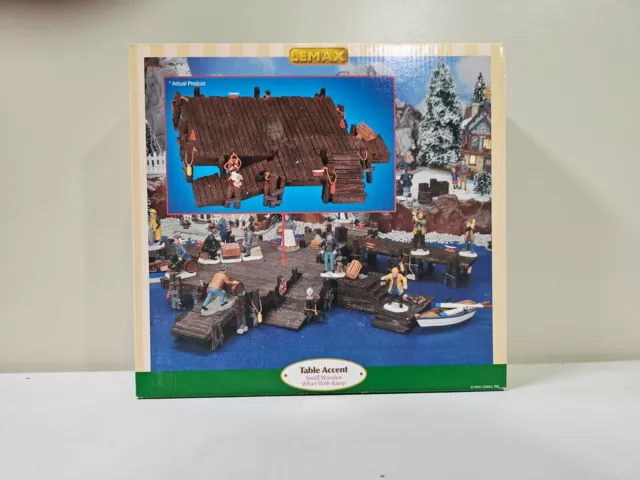 Lemax Carole Towne Collection Small Wooden Wharf with Ramp NEW in Box 2002