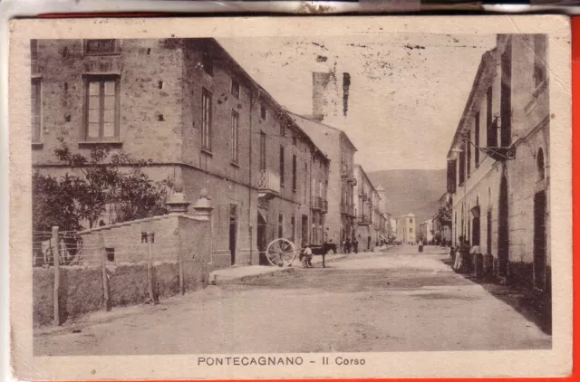 Cartolina Pontecagnano  Viaggiata 1923 Il Corso Rara Occasione Vedere