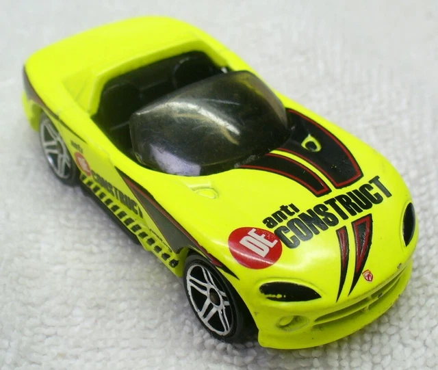 1992 HOT WHEELS-1/64 Neon Diecast-Anti DE Construct Dodge Viper RT/10 Car-China