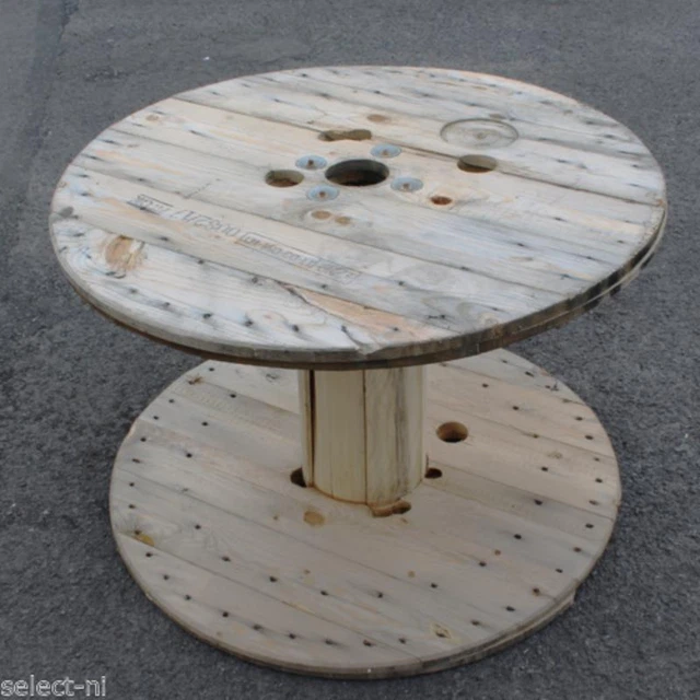 LARGE WOODEN CABLE Drum Heavy Duty Reels Upcycled DIY Garden Patio