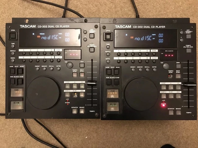 【希少】TASCAM CD-302 Dual CD player TASCAM MODEL CD-302 DUAL CD PLAYER TEAC PROFESSIONAL RACK