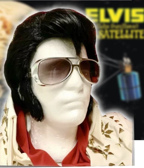 ELVIS WIG & SIDEBURNS - 70’s “Moody Blue” ETA WIG.  FAST SHIPPING!