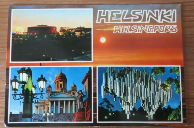 Vintage Postcard with Post Stamp Helsinki Helsingfors Suomi-Finland