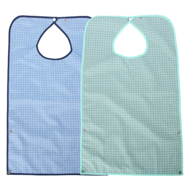 Adult Waterproof Mealtime Bib Double Layer Elder Dinning Clothes Protector ROL