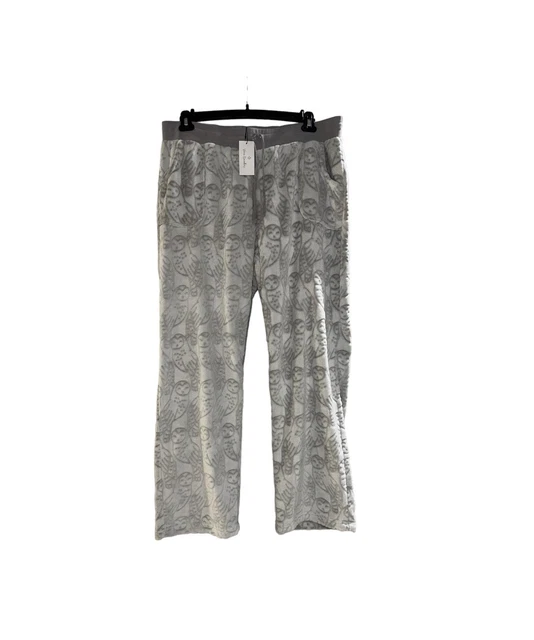 NEW Vera Bradley Sheared Fleece Pajama Pockets Pants NIGHT OWLS GRAY Women's XL